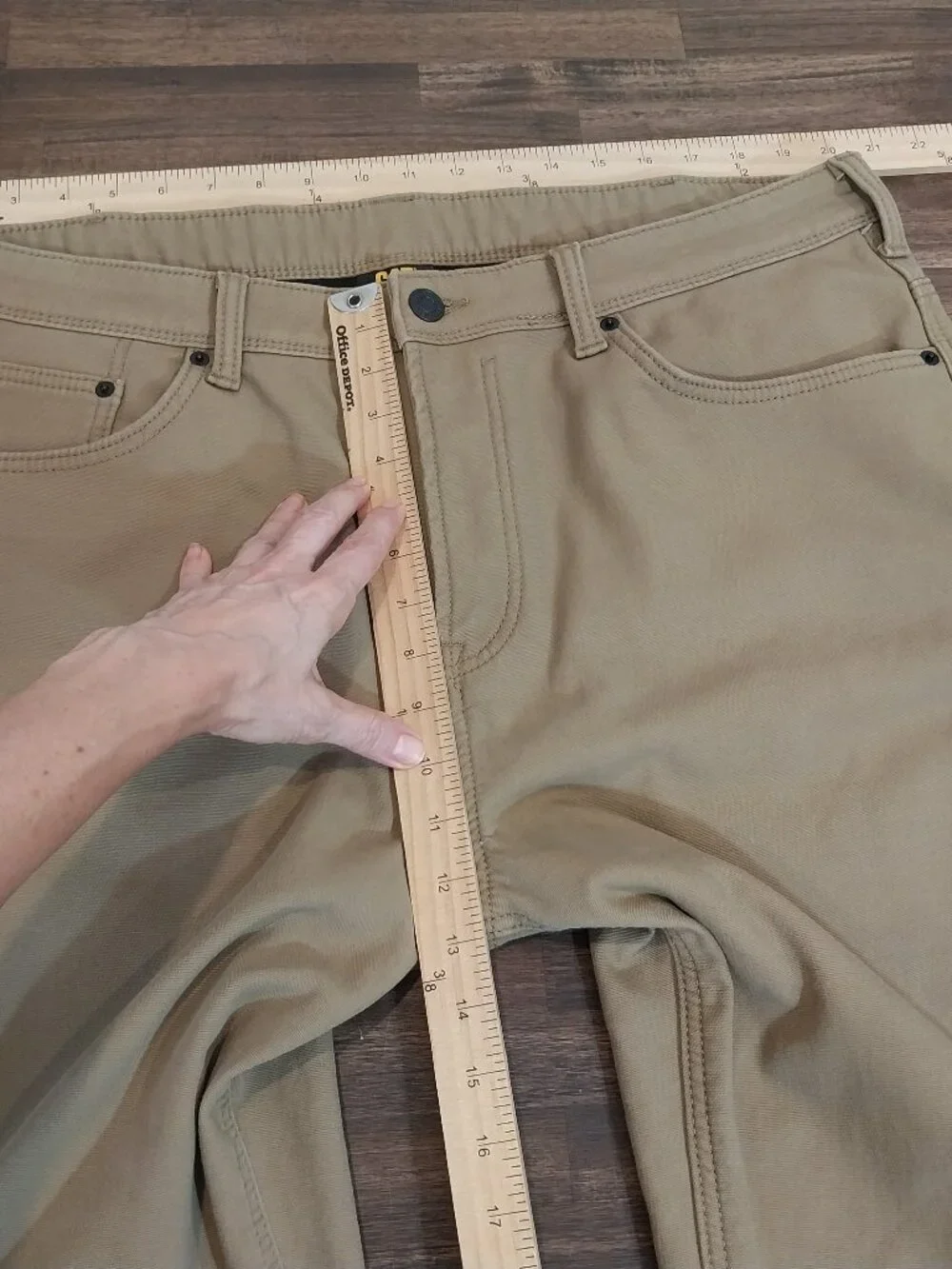 CAT Caterpillar Fleece Lined Pants Mens 40x32 Brown Canvas Insulated Work Wear.